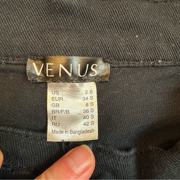VENUS Women’s Black Cotton Stretch Boot Cut Jeans Festival Concert size 2S EUC - Picture 6 of 13